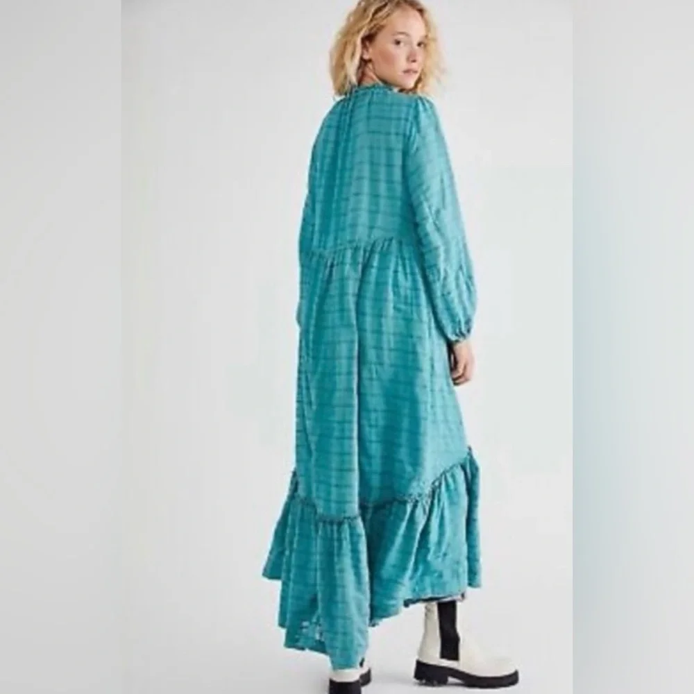 Free People Edie Maxi Dress in Teal - Picture 2 of 6